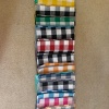 A selection of napkins in a checked colour style